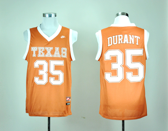 NCAA Texas Longhorns 35 Kevin Durant Orange College Basketball Jersey